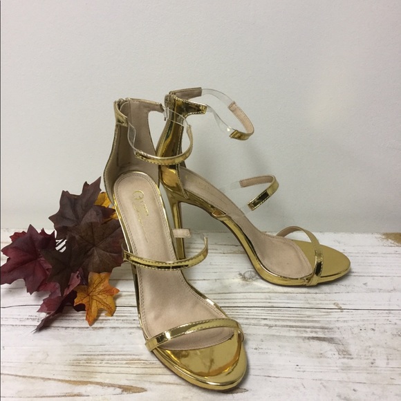 Olivia Ferguson 5” Gold Heels - Size 10 - Picture 3 of 8